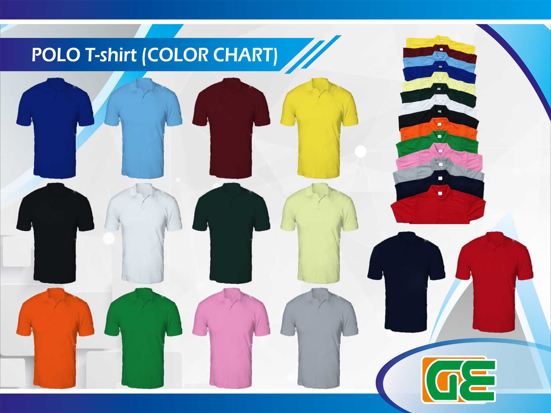 Polo Tshirt Colour Chart | Goyal Enterprises